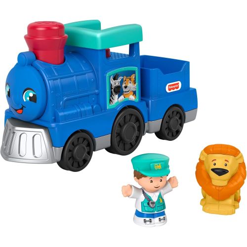  Fisher-Price Little People Animal Train, push-along musical toy for toddlers and preschool kids ages 1-5 years