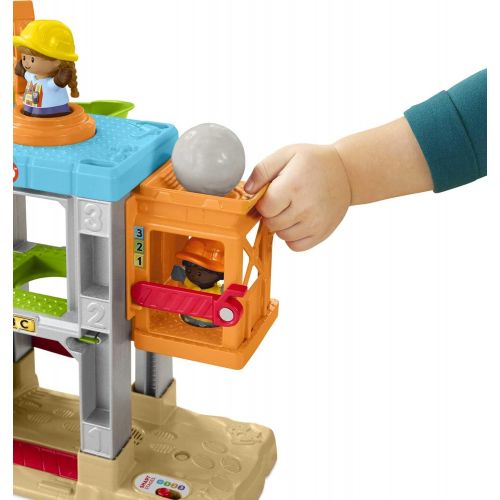  Fisher-Price Little People Load Up ‘n Learn Construction Site, Musical playset with Dump Truck for Toddlers and Preschool Kids Ages 1 ½ to 5 Years