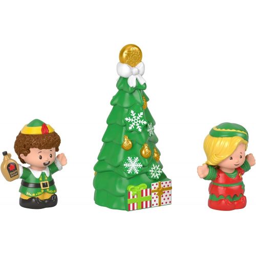  Fisher-Price Little People Collector Elf movie figure set, 3 toys in a gift-ready package for fans ages 1-101 years
