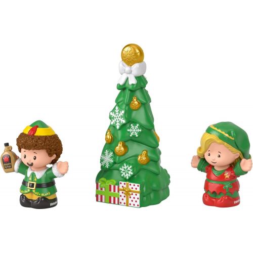  Fisher-Price Little People Collector Elf movie figure set, 3 toys in a gift-ready package for fans ages 1-101 years