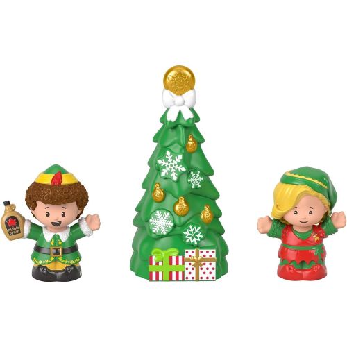  Fisher-Price Little People Collector Elf movie figure set, 3 toys in a gift-ready package for fans ages 1-101 years