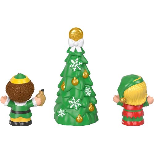  Fisher-Price Little People Collector Elf movie figure set, 3 toys in a gift-ready package for fans ages 1-101 years