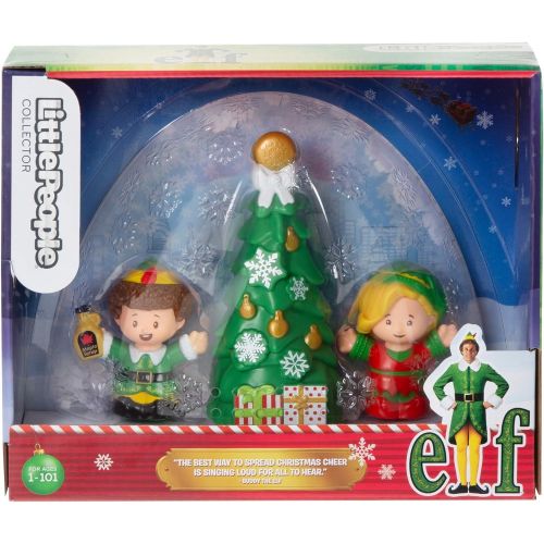  Fisher-Price Little People Collector Elf movie figure set, 3 toys in a gift-ready package for fans ages 1-101 years