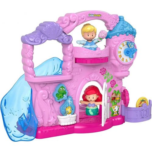  Fisher-Price Little People ? Disney Princess Play & Go Castle, Portable Playset with Character Figures for Toddlers and Preschool Kids