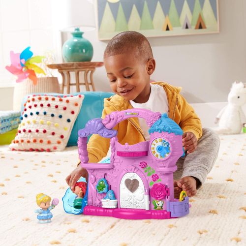  Fisher-Price Little People ? Disney Princess Play & Go Castle, Portable Playset with Character Figures for Toddlers and Preschool Kids