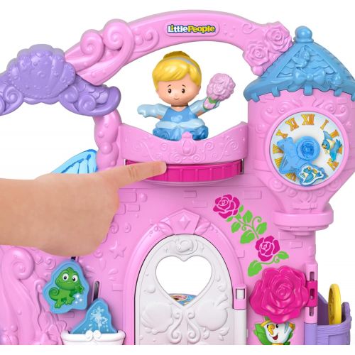  Fisher-Price Little People ? Disney Princess Play & Go Castle, Portable Playset with Character Figures for Toddlers and Preschool Kids