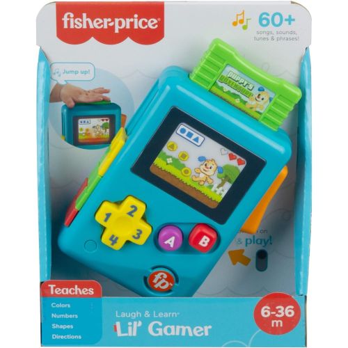  Fisher-Price Laugh & Learn Lil’ Gamer, Educational Musical Activity Toy for Baby and Toddlers Ages 6-36 Months , Blue