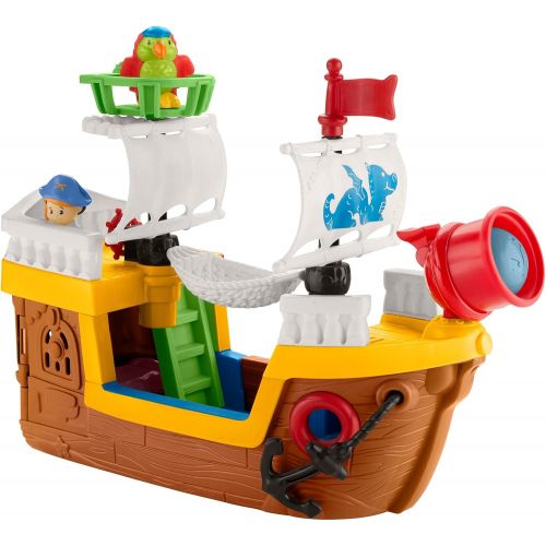  Fisher-Price Little People Pirate Ship playset with music, sounds and action for toddlers and preschool kids ages 1-5 years