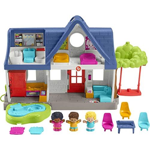  Fisher-Price Little People Friends Together Play House, Electronic Playset with Smart Stages Learning Content for Toddlers and Preschool Kids