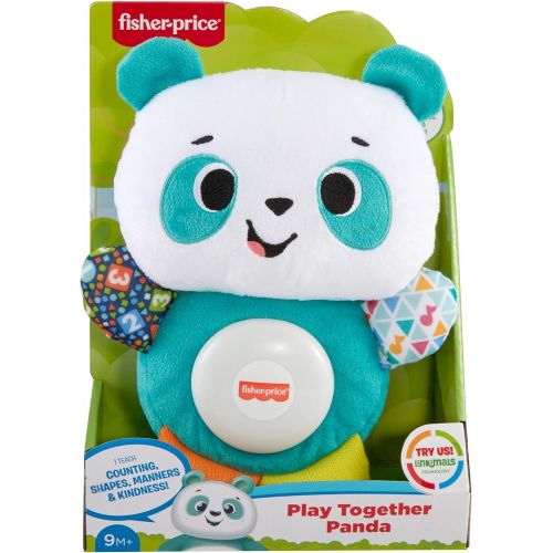  Fisher-Price Linkimals Play Together Panda, musical learning plush toy for babies and toddlers