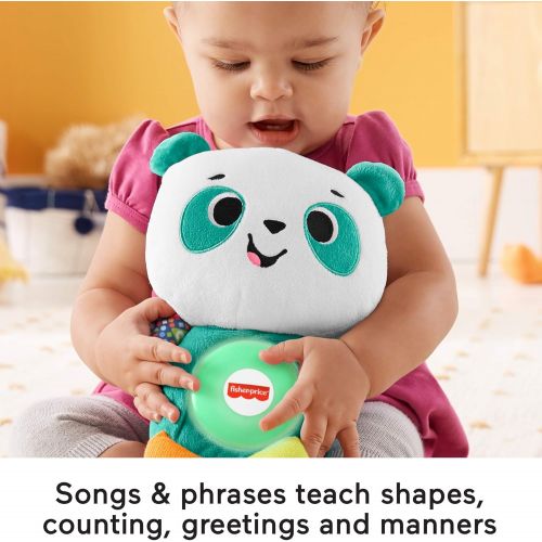  Fisher-Price Linkimals Play Together Panda, musical learning plush toy for babies and toddlers