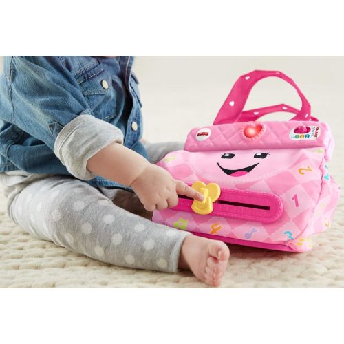  Fisher-Price Laugh & Learn My Smart Purse, Pink, Musical Baby Toy