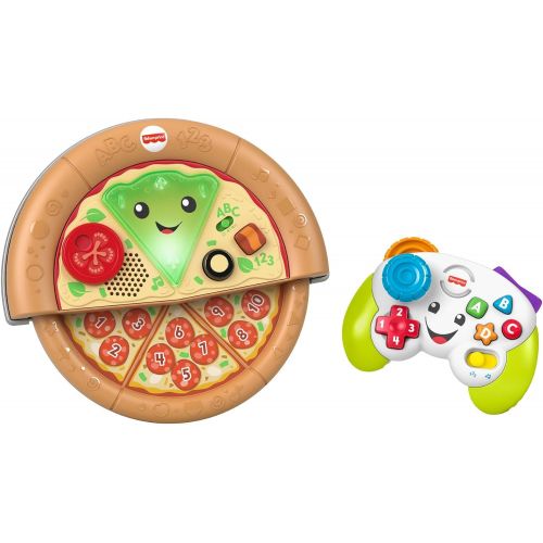  Fisher-Price Laugh & Learn Game and Pizza Party Gift Set of 2 toys with lights, music and learning content for baby and toddlers ages 6-36 months [Amazon Exclusive]