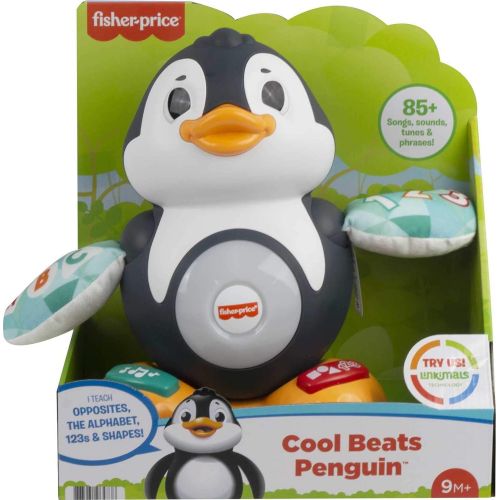  Fisher-Price Linkimals Cool Beats Penguin, Musical Infant Toy with Lights, Motions, and Educational Songs for Infants and Toddlers