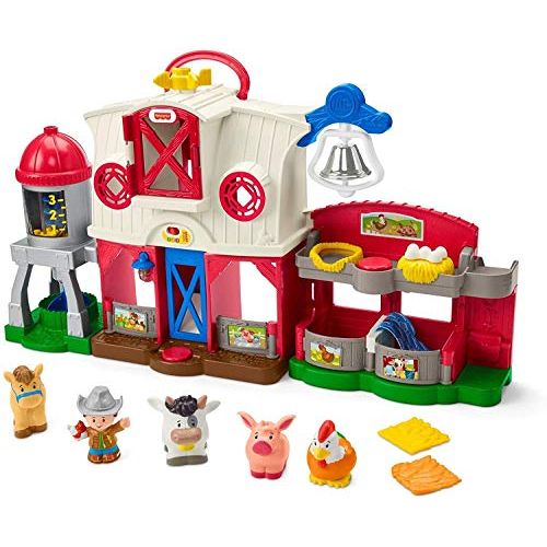  Fisher-Price Little People Caring for Animals Farm Playset with Smart Stages Learning Content for Toddlers and Preschool Kids