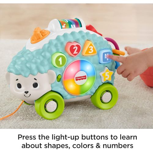  Fisher-Price Linkimals Happy Shapes Hedgehog - Interactive Educational Toy with Music and Lights for Baby Ages 9 Months & Up, Multi Color