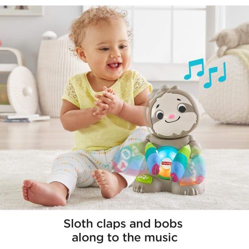  Fisher-Price Linkimals Smooth Moves Sloth, clapping baby toy with music, lights, and learning songs for babies & toddlers ages 9 months & up