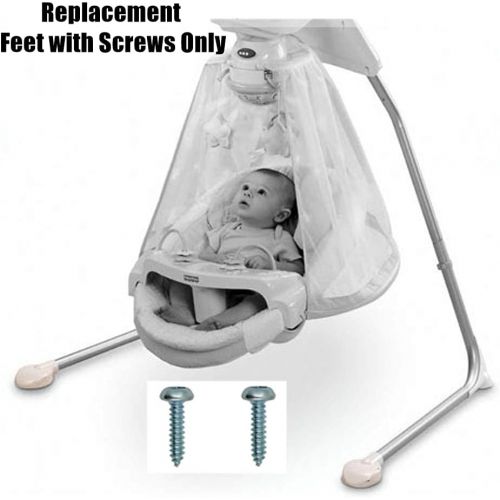  Replacement Parts for Cradle n Swing - Fisher-Price Starlight Papasan Cradle n Swing K7924 - Replacement Feet and Screws