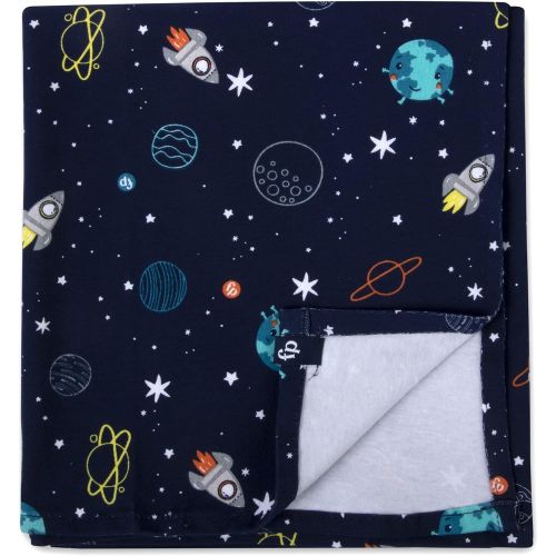  Fisher Price Space Explorer Collection Swaddle Blanket with Hat, Mittens for Ages 0-6 Months