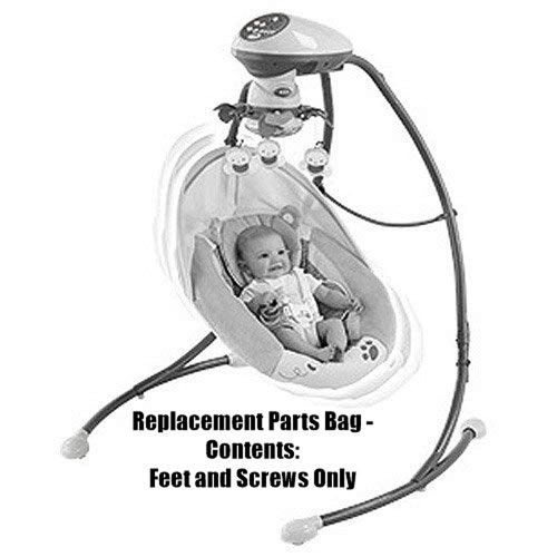  Replacement Parts for Fisher-Price Swing ~ My Little Snugabear Cradle n Swing X7347 ~ Replacement Parts Bag - Contents: Feet and Screws