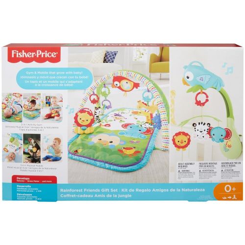  Fisher-Price Rainforest Gym and Mobile Gift Set