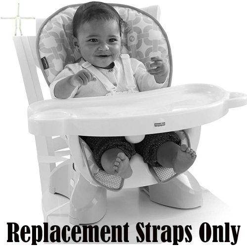  Replacement Parts for Space Saver High Chair - Fisher-Price Spacesaver High Chair CLR40 - Replacement Straps ~ 2 Waist Straps, 2 Shoulder Straps, and 1 Crotch Strap