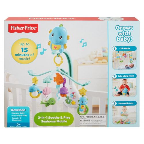  Fisher Price 3-in-1 Soothe and Play Seahorse Mobile