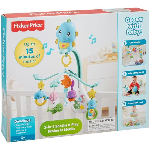  Fisher Price 3-in-1 Soothe and Play Seahorse Mobile