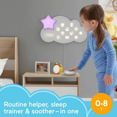  Fisher-Price Lumalou Better Bedtime Routine System WallMounted Routine Helper Sleep Trainer Nursery Noise Machine for Baby to Child, White