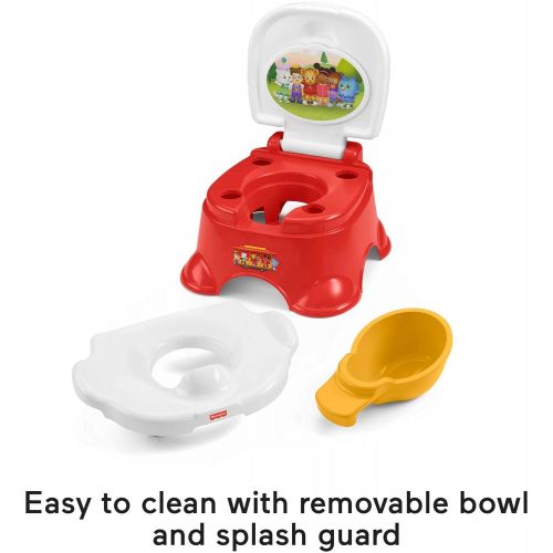  Fisher-Price Daniel Tigers Neighborhood Potty - Daniel Tiger & Friends Themed Convertible Toddler Training Toilet with Potty Ring & Stepstool