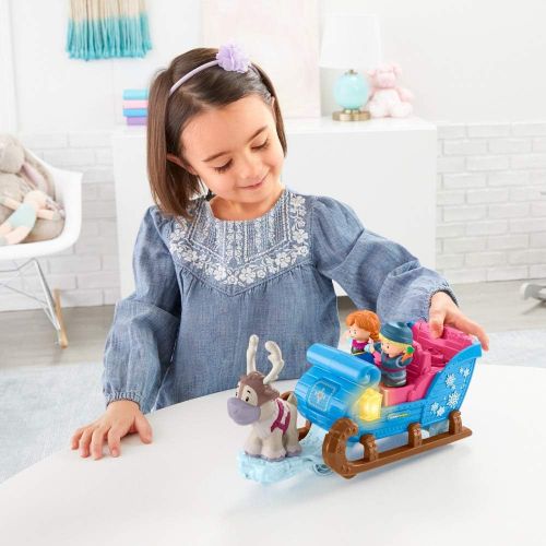  Fisher-Price Disney GGV30 Frozen Kristoffs Sleigh by Little People, Multi Color