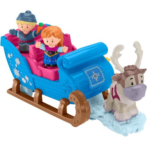  Fisher-Price Disney GGV30 Frozen Kristoffs Sleigh by Little People, Multi Color