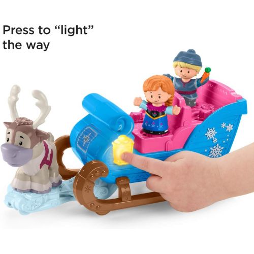  Fisher-Price Disney GGV30 Frozen Kristoffs Sleigh by Little People, Multi Color