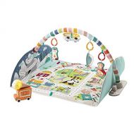 Fisher-Price Activity City Gym to Jumbo Playmat, Infant to Toddler Activity Gym with Music, Lights, Vehicle Toys and Extra-Large Playmat