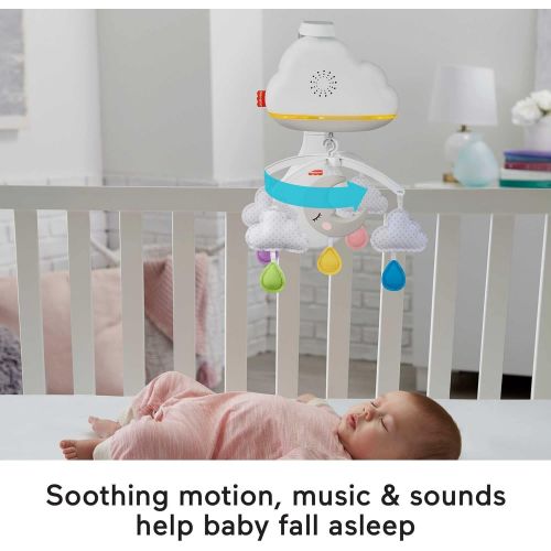  Fisher-Price, Calming Clouds Mobile Soother Crib Toy Nursery Sound Machine for Newborn Baby to Toddler, Multicolor