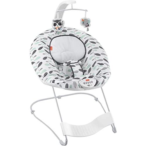  Fisher-Price See and Soothe Deluxe Bouncer Climbing Leaves, Portable Soothing Baby Seat with Vibrations and Music [Amazon Exclusive]