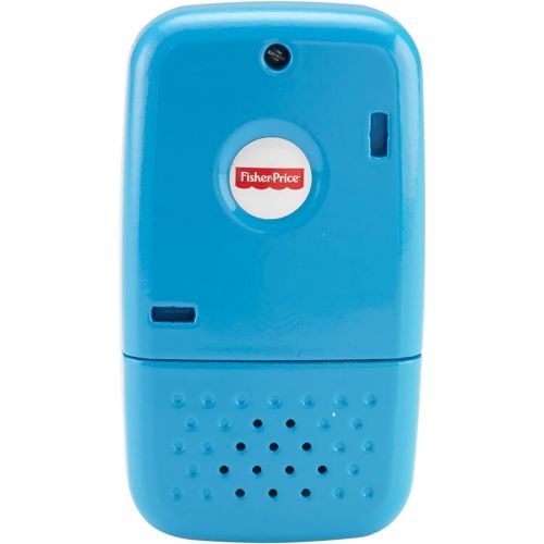  Fisher-Price Laugh & Learn Smart Phone Blue, Light-up Musical Pretend Phone for Infants and Toddlers