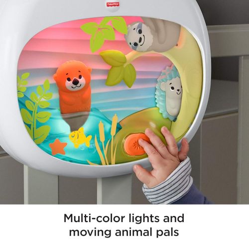  ?Fisher-Price Settle & Sleep Projection Soother, Crib-attaching Sound Machine with Gentle Music, Lights, and Moving Animal pals