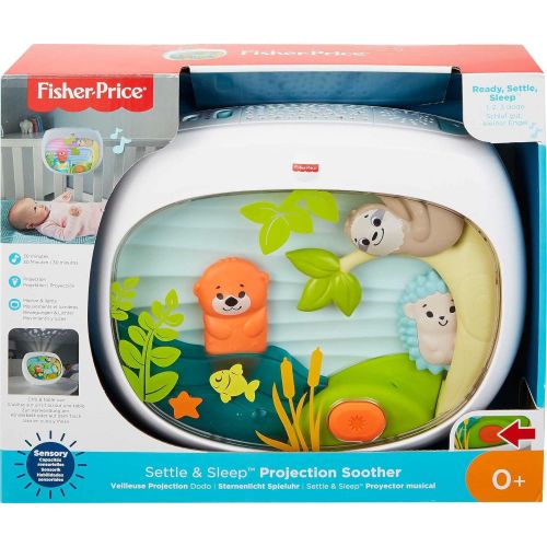  ?Fisher-Price Settle & Sleep Projection Soother, Crib-attaching Sound Machine with Gentle Music, Lights, and Moving Animal pals