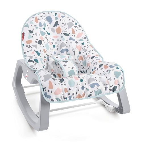  Fisher-Price Infant-to-Toddler Rocker - Pacific Pebble, Portable Baby Seat, Multi