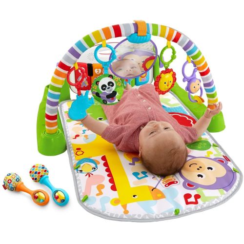  Fisher-Price Deluxe Kick and Play Piano Gym and Maracas [Amazon Exclusive]