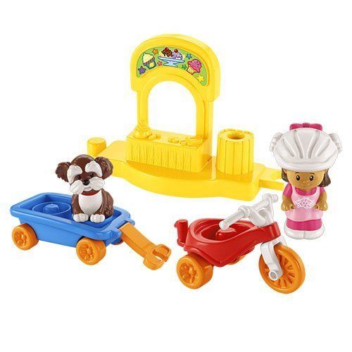  Fisher-Price Little People Corner Market and Trike Bundle