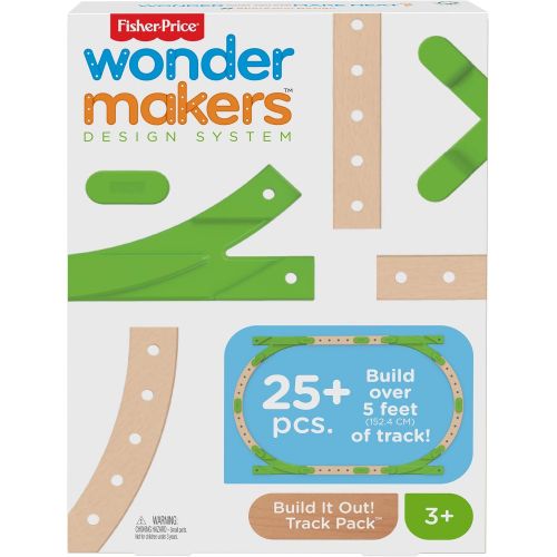  Fisher-Price Wonder Makers Design System Build it Out! Track Pack - 25+ Piece Expansion Track Set for Ages 3 Years & Up
