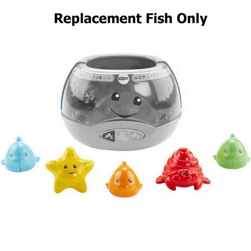  Replacement Parts for Magical Lights Fishbowl - Fisher-Price Laugh and Learn Magical Lights Fishbowl Baby Tactile Toy DYM75~5 Colorful Replacement Fish