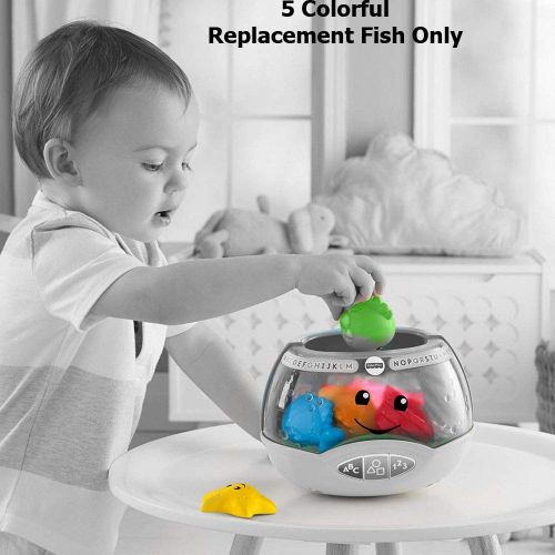  Replacement Parts for Magical Lights Fishbowl - Fisher-Price Laugh and Learn Magical Lights Fishbowl Baby Tactile Toy DYM75~5 Colorful Replacement Fish