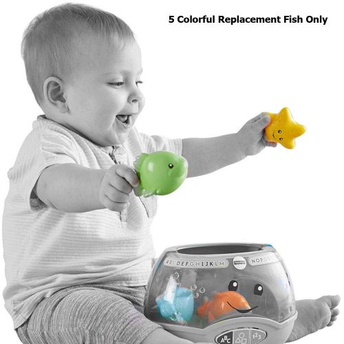  Replacement Parts for Magical Lights Fishbowl - Fisher-Price Laugh and Learn Magical Lights Fishbowl Baby Tactile Toy DYM75~5 Colorful Replacement Fish