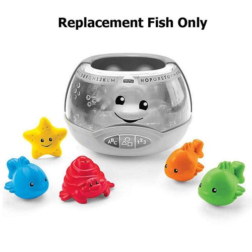  Replacement Parts for Magical Lights Fishbowl - Fisher-Price Laugh and Learn Magical Lights Fishbowl Baby Tactile Toy DYM75~5 Colorful Replacement Fish