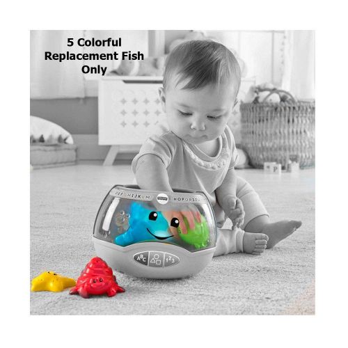  Replacement Parts for Magical Lights Fishbowl - Fisher-Price Laugh and Learn Magical Lights Fishbowl Baby Tactile Toy DYM75~5 Colorful Replacement Fish