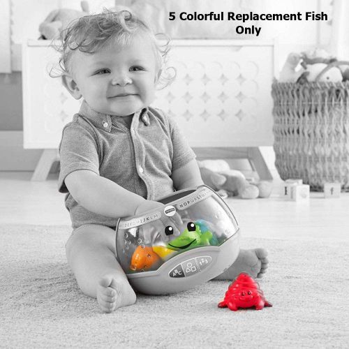  Replacement Parts for Magical Lights Fishbowl - Fisher-Price Laugh and Learn Magical Lights Fishbowl Baby Tactile Toy DYM75~5 Colorful Replacement Fish