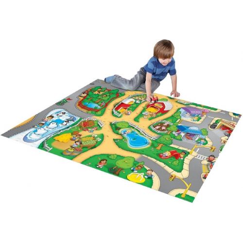  Fisher-Price Little People Play Mat with 2 Vehicles